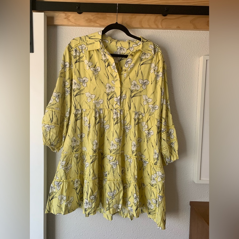 NWT Anthropologie Maeve Bettina Ladder Linen + Lace Mini Dress, Size S - Picture 9 of 10
